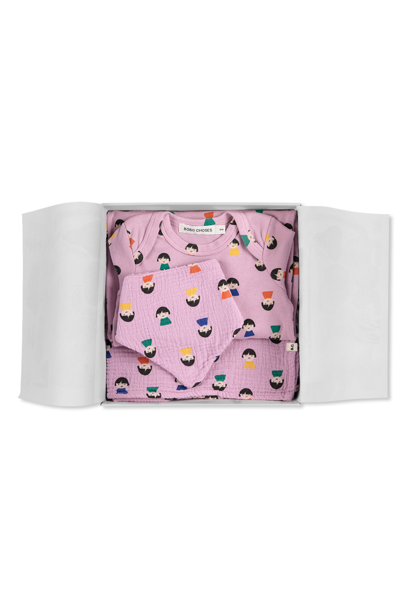 Purple Set: diaper, bodysuit and bib Bobo Choses - Vitkac Canada